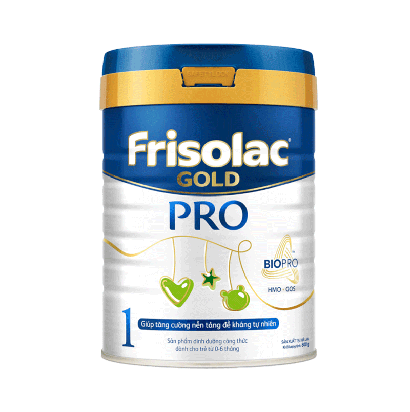 Sức mạnh dinh dưỡng từ sữa Frisolac Gold Pro số 1 800g dành cho trẻ sơ sinh