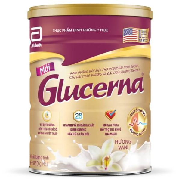 Sữa Glucerna 850g hương vani: Hỗ trợ dinh dưỡng toàn diện cho người già